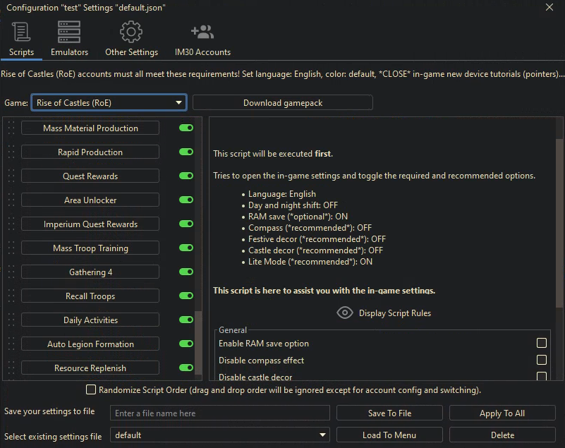Rise of Castles Bots